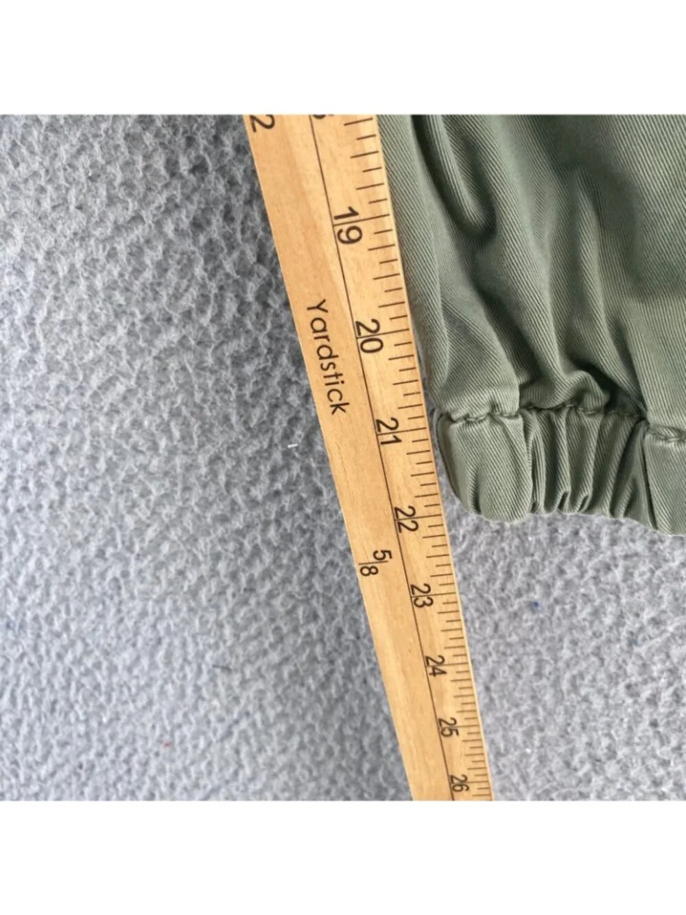 Free People Pants Women Small Cadet Green Pull On Jogger Capri Button Fly Twill
